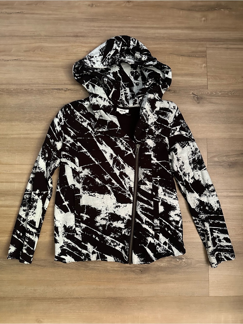 Helmut Lang Abstract Splatter Hooded Jacket Size S